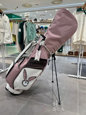 高爾夫球包韓國MALBON高爾夫球包2球袋023新款牛津帆布粉色兔子支架包GOLF球桿包