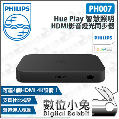數位小兔【Philips 飛利浦 PH007 智慧照明 Hue Play HDMI影音燈光同步器】公司貨 電視遊戲 橋接