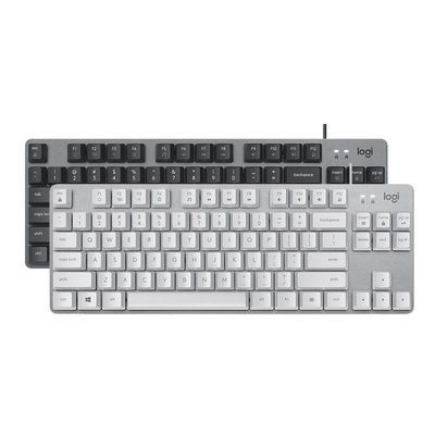 Logitech 羅技 K835 TKL 電競青軸紅軸有線機械鍵盤(黑/白)