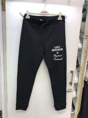 Love Moschino 黑色 素面 Logo 棉質運動褲 棉褲 全新正品 男裝 歐洲精品