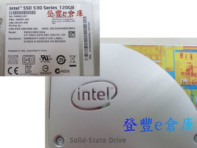 【登豐e倉庫 F866 英特爾 Intel SSD 530 Series 120G SSD 資料不見 救資料 也修電視