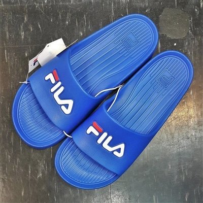 FILA 拖鞋 運動拖鞋 藍色 寶藍色 基本款 無海綿 一體成形 防水 不吸水