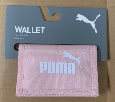 PUMA尼龍錢包 (07561779粉紅色) Puma Phase 魔鬼氈皮夾 三折式運動錢包 男女都可用 正品 P10