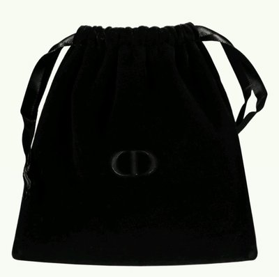 Dior 迪奧 黑色絨布束口袋