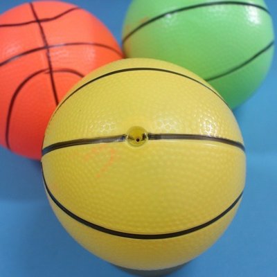 3入中安全籃球 充氣安全玩具球 兒童仿藍球 直徑13cm(加厚)/一袋3個入(促80)~創SA55-3橡皮球 橡膠球 充