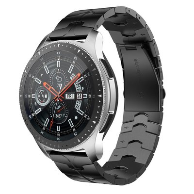 森尼3C-於三星Galaxy watch 5 4 3代鋼鐵俠錶帶華為GT3 SE不鏽鋼金屬錶帶20mm/22mm-品質保證
