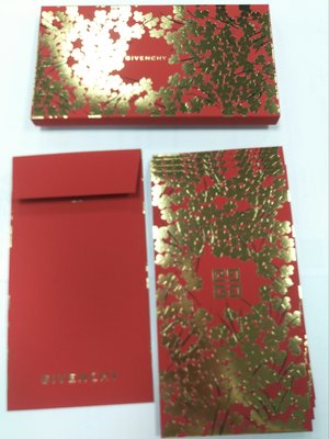 全新 精品 紅包袋 GIVENCHY 紀梵希 (一盒5入) 絲絨質感 台灣專櫃(另Swarovski Cartier)