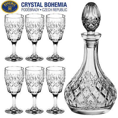捷克BOHEMIA水晶杯家用輕奢高腳紅酒杯北歐創意酒杯醒酒器套裝