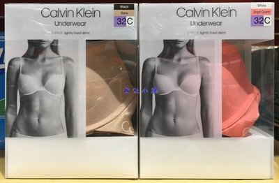 美兒小舖COSTCO好市多代購～Calvin Klein CK 凱文克萊 女舒適軟鋼圈內衣/胸罩(2件組)經典舒適基本款