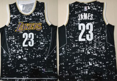 勒布朗·詹姆士(LeBron James) NBA洛杉磯湖人隊 城市版 黑色 球衣 23號
