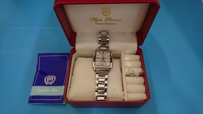 9成新二手 正品 Olympia Star 奧林比亞之星 經典 時尚 羅馬 方型 腕錶 手錶 58065MS 賣1千