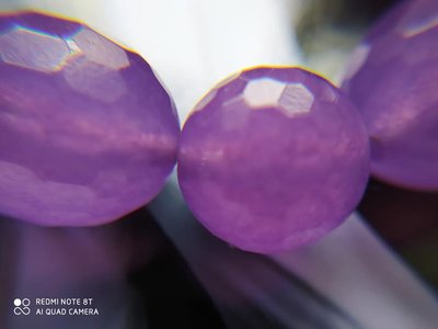 冰種紫羅蘭~印尼天然玉瓍【紫玉瓍鑽石切割】16mm手珠 手鍊