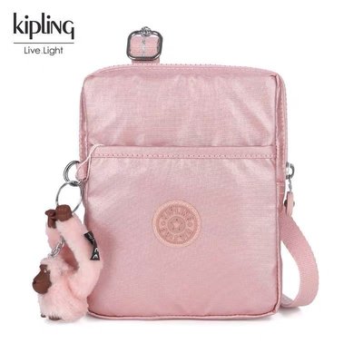 【熱賣精選】 Kipling 猴子包 金屬粉 K12582 mini 手機包 隨身包 斜背包 護照 旅行 輕便 輕量