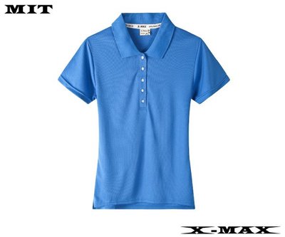 特價150~排汗王~X-MAX~台灣製-冰感系列-長版-素面POLO衫-女款-寶藍~排汗衫~涼感紗~抗UV~客製化~
