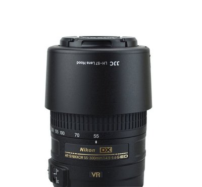 ＊╮小美 Nikon HB-57 遮光罩 AF-S NIKKOR 55-300mm f/4.5-5.6G ED VR專用