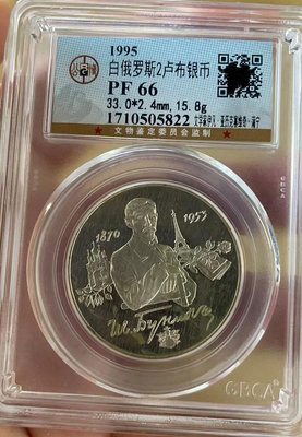 1995白俄羅斯2盧布銀幣！44289