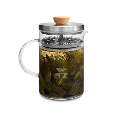 Driver 冷熱兩用沖茶壺 咖啡分享壺.600ml 上蓋濾網採18/8食品級高密度不銹鋼濾網(SUS304)研製