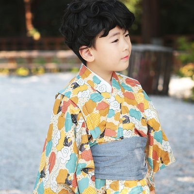 【熱賣精選】春季夏季春夏日本兒童和服浴衣男童日式浴衣正裝傳統小孩風