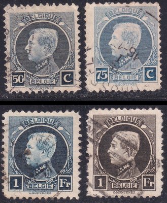 比利時1922 『艾伯特國王』雕刻版古典票