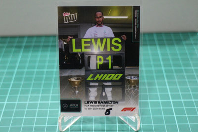 賽車 Lewis Hamilton 2021 Topps Now F1 史上第一 100勝紀念特卡 背面亮