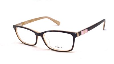 【本閣】FURLA VU4840 義大利精品光學眼鏡方膠框 男女玳瑁色 與CHLOE/DIOR同型 緞帶彈簧鏡腳造型