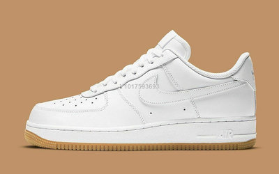 Nike Air Force1 LOW07 全白 白棕 焦糖底 經典百搭休閒 板鞋DJ2739-100 男女鞋公司級