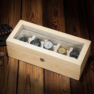 新品澳洲進口櫻桃木純實木手表盒手表展示盒收藏盒收納盒放表盒五只裝手錶盒