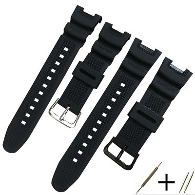 代用卡西歐3157 SGW-100系列樹脂橡膠手錶帶凹口12MM手錶鍊配件男