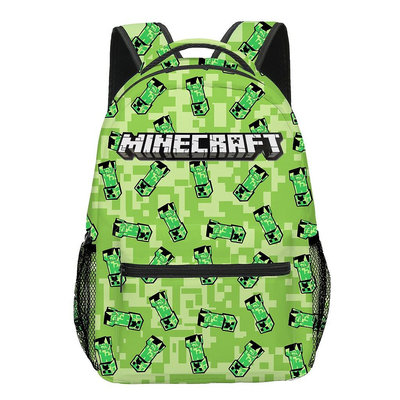 2024年新款我的世界時尚印花Minecraft中小學生書包兒童背包後背包潮-滿599免運 巴卡巴卡