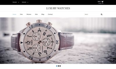 LUXURY WATCHES Shopping響應式網頁模板、HTML5+CSS3、網頁特效 #895