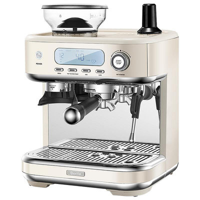 咖啡機【自營】德國Derlla意式咖啡機家用小型全半自動研磨豆一體打奶泡