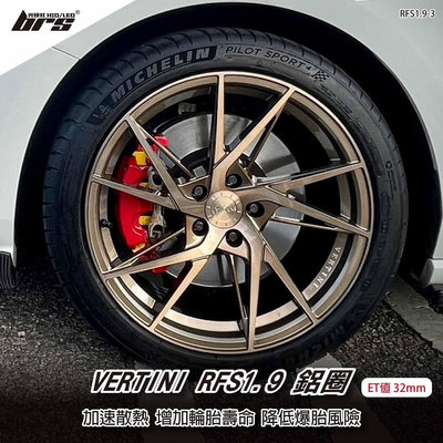 【brs光研社】VERTINI RFS1.9-3 鋁圈 19 8.5 吋 32mm 5孔112 10.6kg Audi