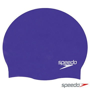 【線上體育】SPEEDO成人矽膠泳帽PLAIN MOULDED 紫