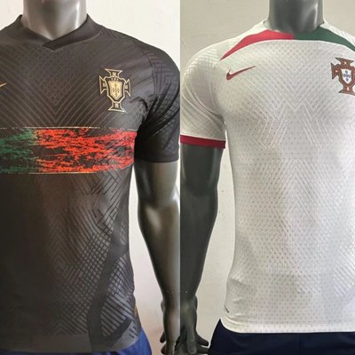 【熱賣下殺】球員葡萄牙白色訓練服足球衣2022世界杯7號C羅修身短袖男足球服