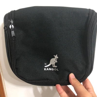 Kangol 黑色logo 盥洗包 原價$780