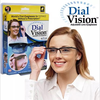 熱銷 【dial vision可調焦視鏡眼鏡】變焦花鏡放大鏡通用調節眼鏡