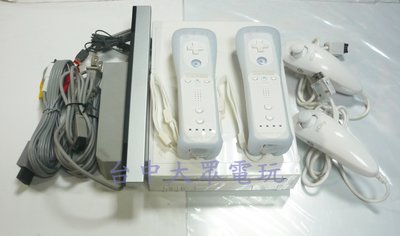 任天堂 Wii 主機 已升級改機 (白色) 左右 手把 把手 控制器 雙手把組 **(二手主機商品)【台中大眾電玩】