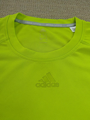 adidas 螢光黃螢光綠短袖運動T-shirt 慢跑衣 籃球衣