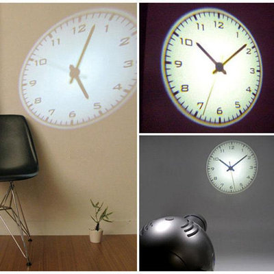 1088時尚球形LED冷光源投影時鐘 客廳投射鐘 阿拉伯數字指針掛鐘