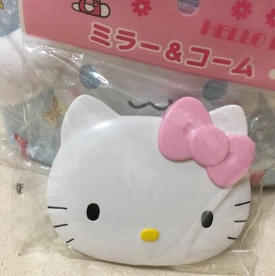 日本 三麗鷗 Sanrio Kitty 造型 鏡子/梳子