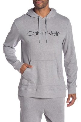 ☆【CK男生館】☆【Calvin Klein LOGO印圖連帽長袖T恤】☆【CK002F7】(M)