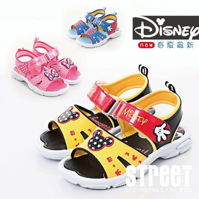【街頭巷口 Street】迪士尼 Disney 米奇米妮 舒適好穿 夏日必備 休閒童涼鞋 KRM463801Y 黃色