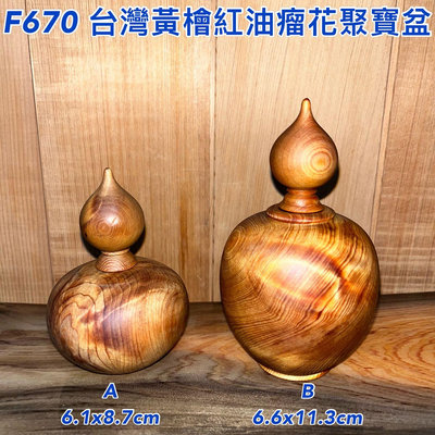 【元友】現貨 #F670 H 台灣黃檜 瘤花 閃花 財眼 香味 聚寶盆 聚寶瓶 收藏 擺飾 擺件 重油 紅油