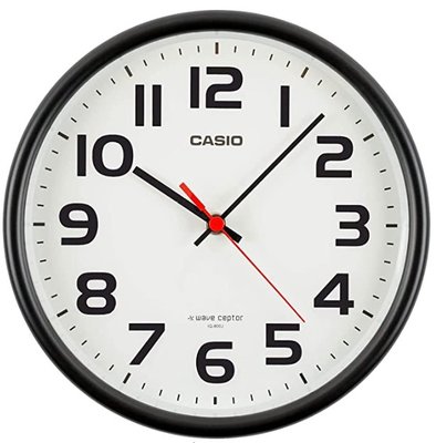 14521A 日本進口 好品質 正品 CASIO卡西歐 圓形簡約掛鐘桌鐘座鐘牆鐘時鐘大數字電波鐘鐘錶送禮禮品