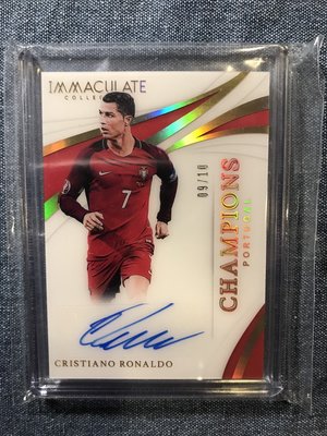 2018-19  Immaculate 小國寶 葡萄牙 Cristiano Ronaldo C羅 冠軍系列簽 限量10張