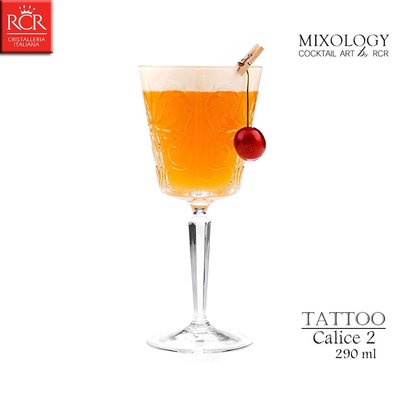 義大利RCR TATTOO系列 Calice 2 水晶馬丁尼杯 290ml 水晶玻璃 雞尾酒杯 香檳杯 水晶杯