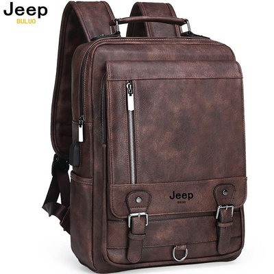 Jeep  後背包男 簡約超輕量防水口袋筆電包包 電腦包 男 女 男包  旅行背包 商務背包 百搭背包