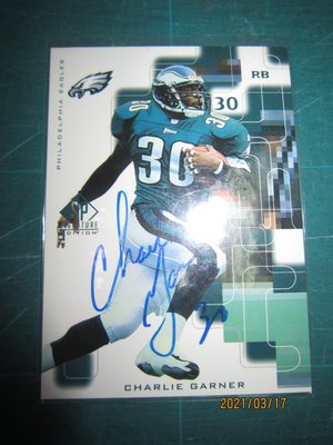 #換新收藏#[CHARLIE GARNER][UPPER DECK SP][簽名卡][NFL][美式足球]~1999~