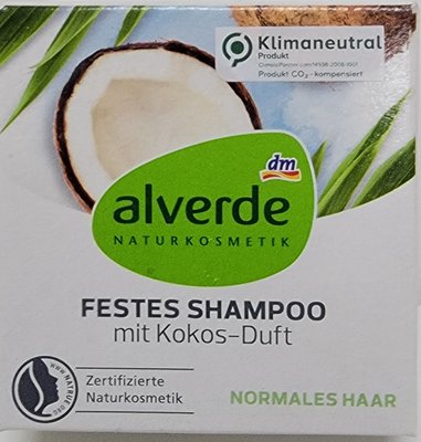 德國 ALVERDE Fetes Shampoo Kokos-Duft 椰子洗髮餅