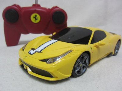 【KENTIM玩具城】1:24全新法拉利Ferrari 458 Speciale A黃色原廠授權RASTAR遙控車